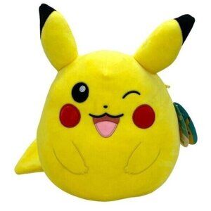 Pokemon Squishmallow Winking Pikachu Plush